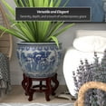 thumbnail image 3 of Red Lantern Large 18" Ladies Blue & White Porcelain Fishbowl Planter, 3 of 6