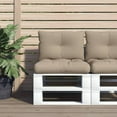 thumbnail image 1 of vidaXL Pallet Cushions 2 pcs Taupe Fabric, 1 of 5