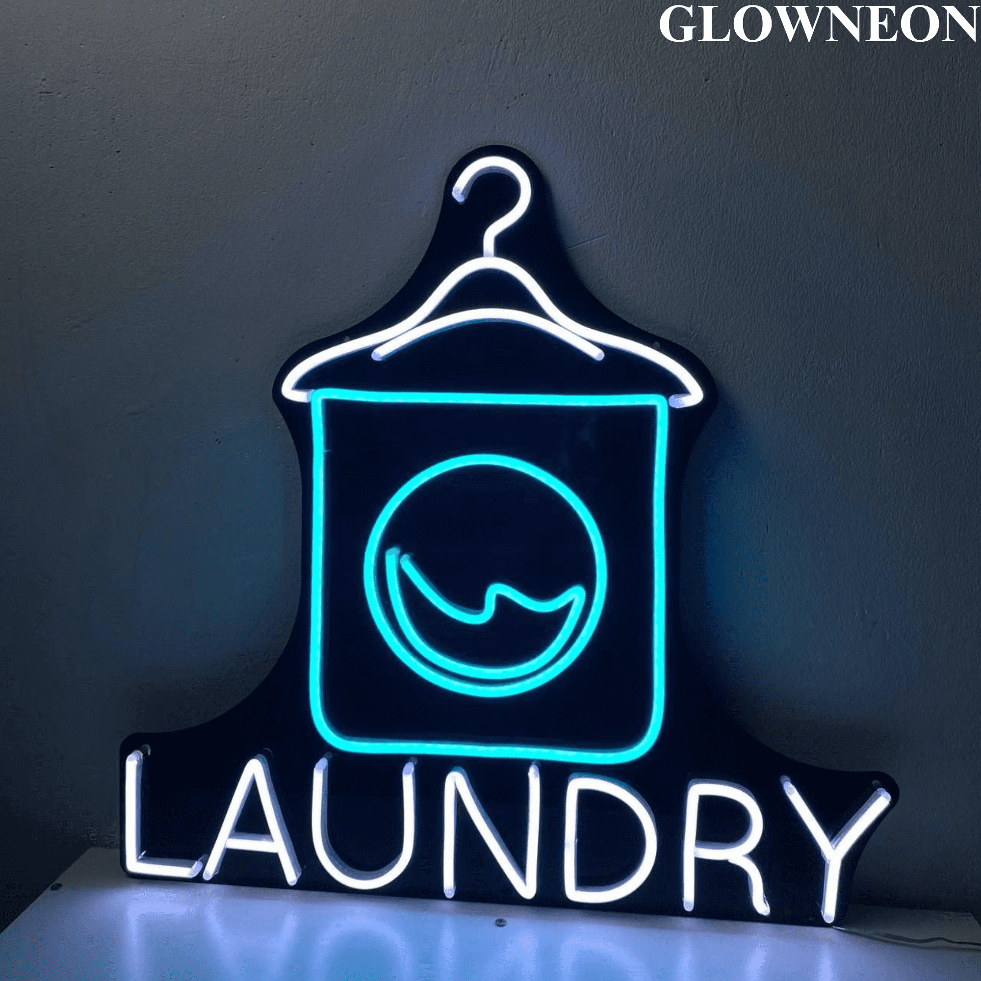 Glowneon Open Laundry Service Neon Sign, Dry Cleaning Shop Led Sign