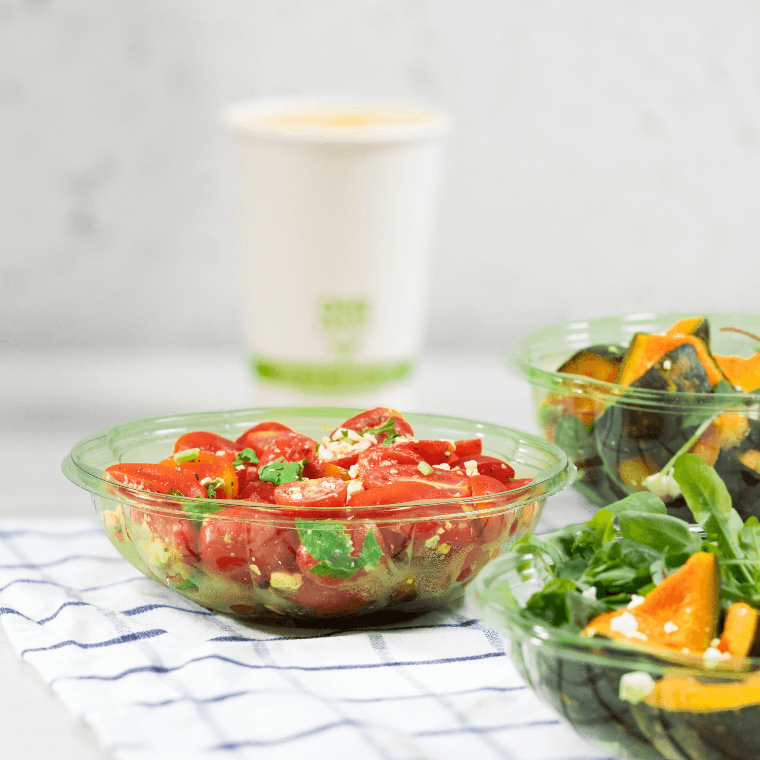 Karat Earth 24oz Salad Container, 175mm, Green - 300 pcs