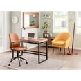thumbnail image 7 of Indoor Home Office Furniture Fredrick Contemporary Office Chair In Brown Faux Leather, 7 of 7