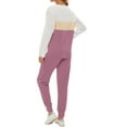 thumbnail image 3 of Fantaslook Womens Color Block Pajamas Crewneck Long Sleeve Lounge Sets Casual Jogger Outfits with Pockets, 3 of 7