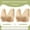 Beige-1, variant on Yuwull 2Pc Front Closure Bras For Women Non-Magnetic No Underwire Gathering Bra Thin Cup Soft Cotton Tank Top Plus Size Bras s
