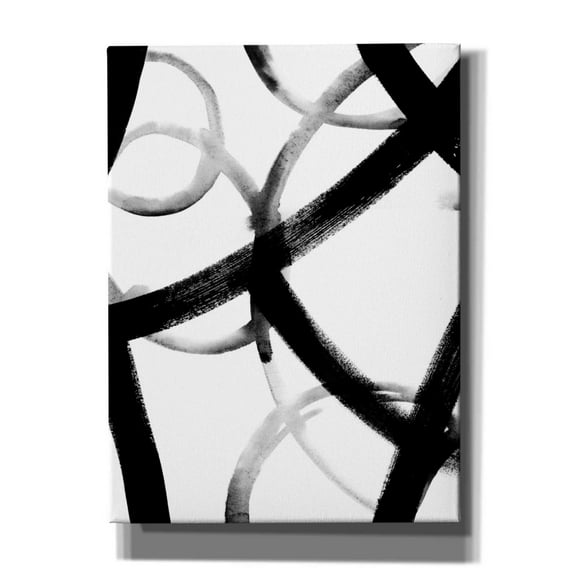 Epic Graffiti 'Monochrome Ripple I' by Grace Popp, Canvas Wall Art, 40"x54"