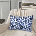 thumbnail image 5 of Zufioo Blue Roses Print Double-sided Plush Pillow Cover,Decorative Pillow Protector without Pillow Core, Suitable for Sofa, Bedroom, Car-16"x24", 5 of 6