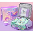 thumbnail image 3 of Bento Lunch Box Set - Snack Bento Box Container with 3 Compartments, Stainless Steel Water Bottle, Insulated Lunch Bag, Sauce Cup, Ice Pack Set (Mermaids), 3 of 9