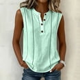 thumbnail image 3 of Womens Summer Tank Tops, Sleeveless Shirts for Women Casual Solid Color Button Down Dressy Blouses Mothers Gifts, 3 of 6