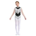 thumbnail image 2 of Sinleey Robe Salsa Tango à Franges pour Filles, Costume de Danse Latine à Sequins, Sans Manches, Noir 14, 2 of 6