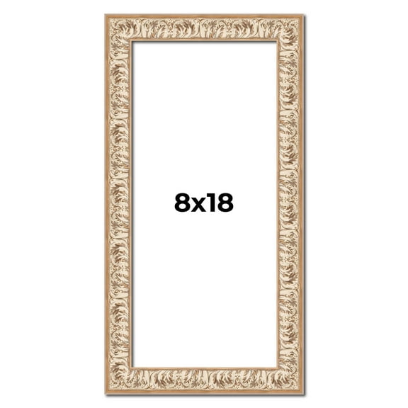 8x18 Frame White Real Wood Picture Frame Width 1.5 inches | Interior Frame Depth 0.5 inches |