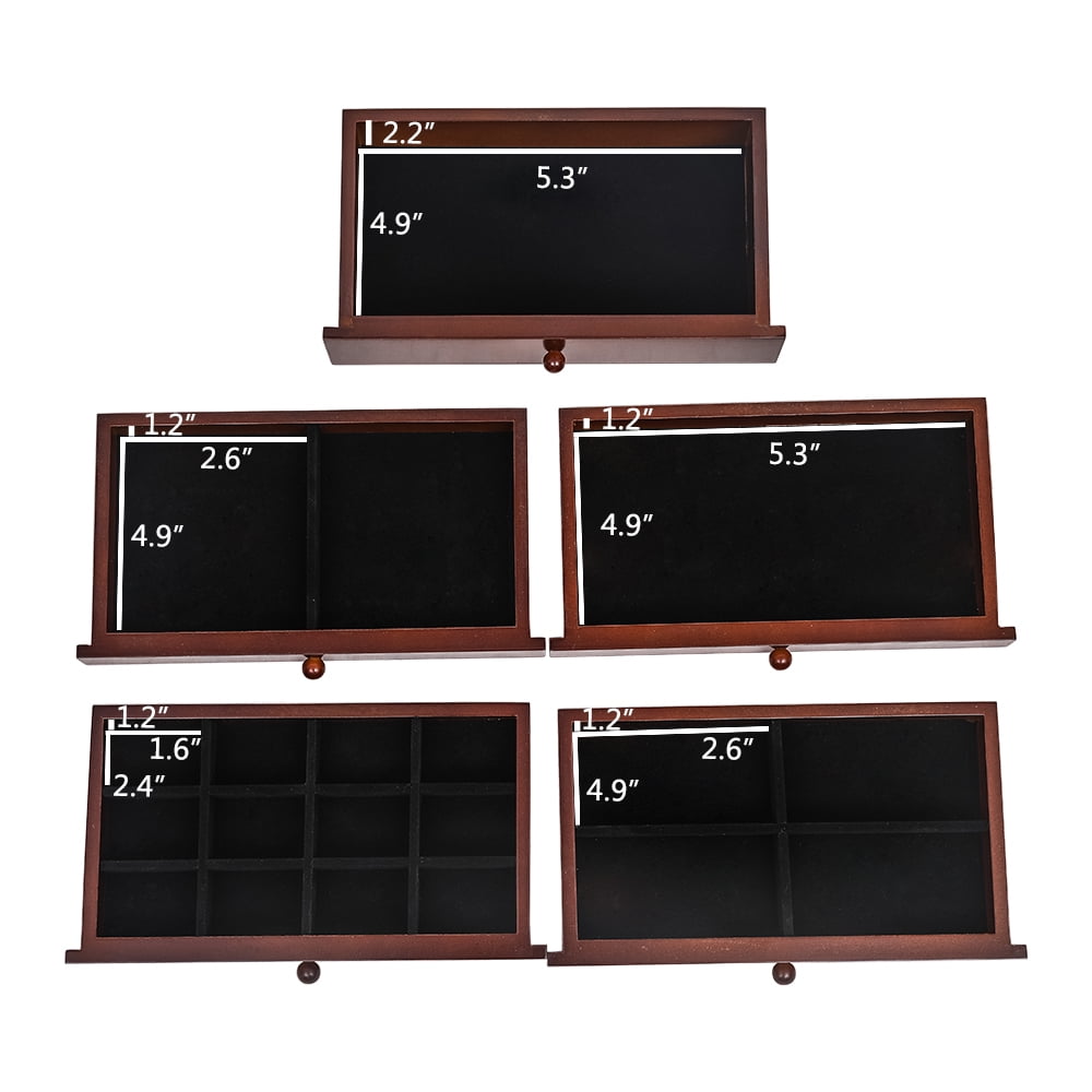Kepooman Jewelry Organizer Small Jewelry 6 Layers Case with 5 Drawers for Women & Girls, Brown Kepooman Jewelry Organizer Small Jewelry 6 Layers Case with 5 Drawers for Women & Girls, Brown