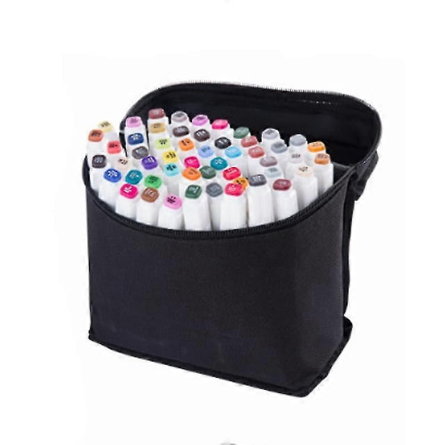 Marcadores de pincel con alcohol de 60 colores, marcador de doble cabezal, juego de papelería para niños