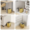 thumbnail image 3 of Small Bathroom Trash Can 2.1 Gallon Wastebasket, Modern Metal Garbage Can Office Waste Basket, Silver Stainless Steel Trash Bin for Bedroom, Home Office, Toilet, rv, Near Desk, Under Sink., 3 of 8