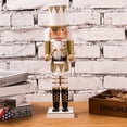 thumbnail image 2 of Traditional Drummer Soldier Nutcracker Wearing Golden Uniform with Drum, Collectible Wooden Christmas Nutcrackers, Festive Holiday Decor 15 Inch, 2 of 8