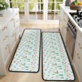 thumbnail image 4 of Kitchen Rugs Sets Of 2,Light Blue Christmas Tree Pattern Anti Fatigue Kitchen Mat Rugs Non Slip Washable,Decorative Kitchen Floor Mats for Kitchen,Sink,Laundry,17"x47"+17"x47", 4 of 5