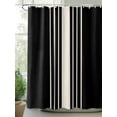 thumbnail image 2 of Shower Curtain Black Stripes Bathroom Curtains with Hooks, Waterproof Fabric Classic Striped Linen Bath Shower Curtains Set for Bathroom Bathtubs Decor 72x72 Inch, 2 of 8