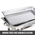 thumbnail image 6 of YouLoveIt 1PC Chafing Dish Buffet Rectangle Catering Warmer Server Fuel Tray Holder Stainless Steel Chafing Dishes Food Warmer for Parties Buffets, 6 of 8