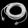 thumbnail image 2 of 5M 16.4Ft RJ11 Modular Telephone Phone Cables Wire White, 2 of 3