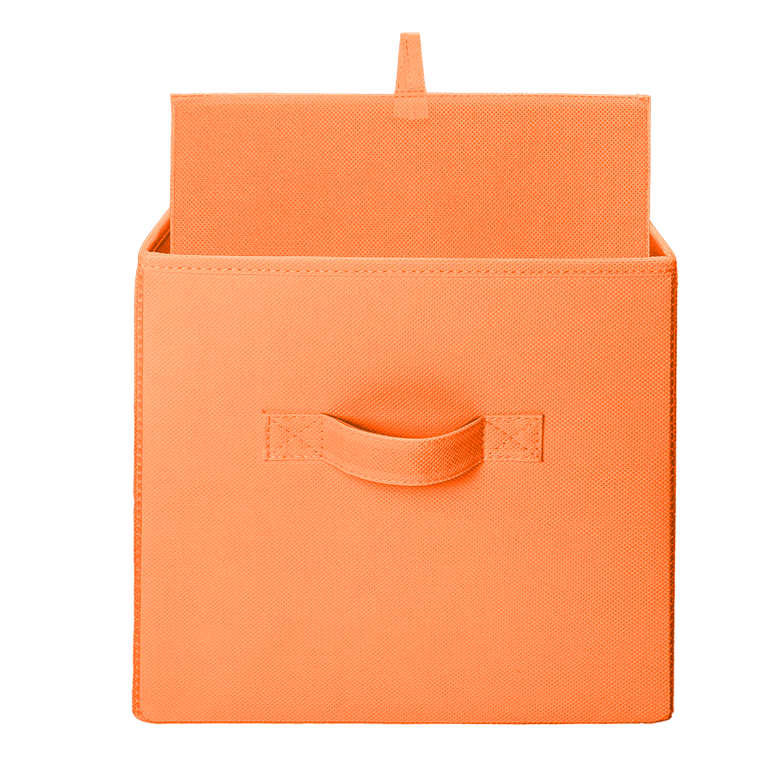 Mainstays Collegiate Collapsible Fabric Bins 10.5X10.5, Competitive Orange, 4 Pack