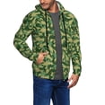 thumbnail image 2 of Kdxio Crayfish Army Print Men Hoodies Casual Hoodies for Men with Zip Pockets Full Zip Long Sleeve Sweatshirt Sports Hooded Jacket-Small, 2 of 5
