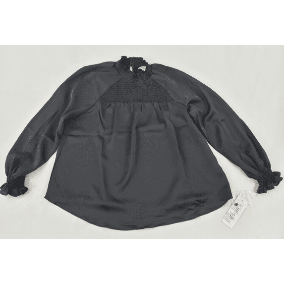 new Nanette Lepore women blouse top shirt LW2H19X33 very black polyester S $78