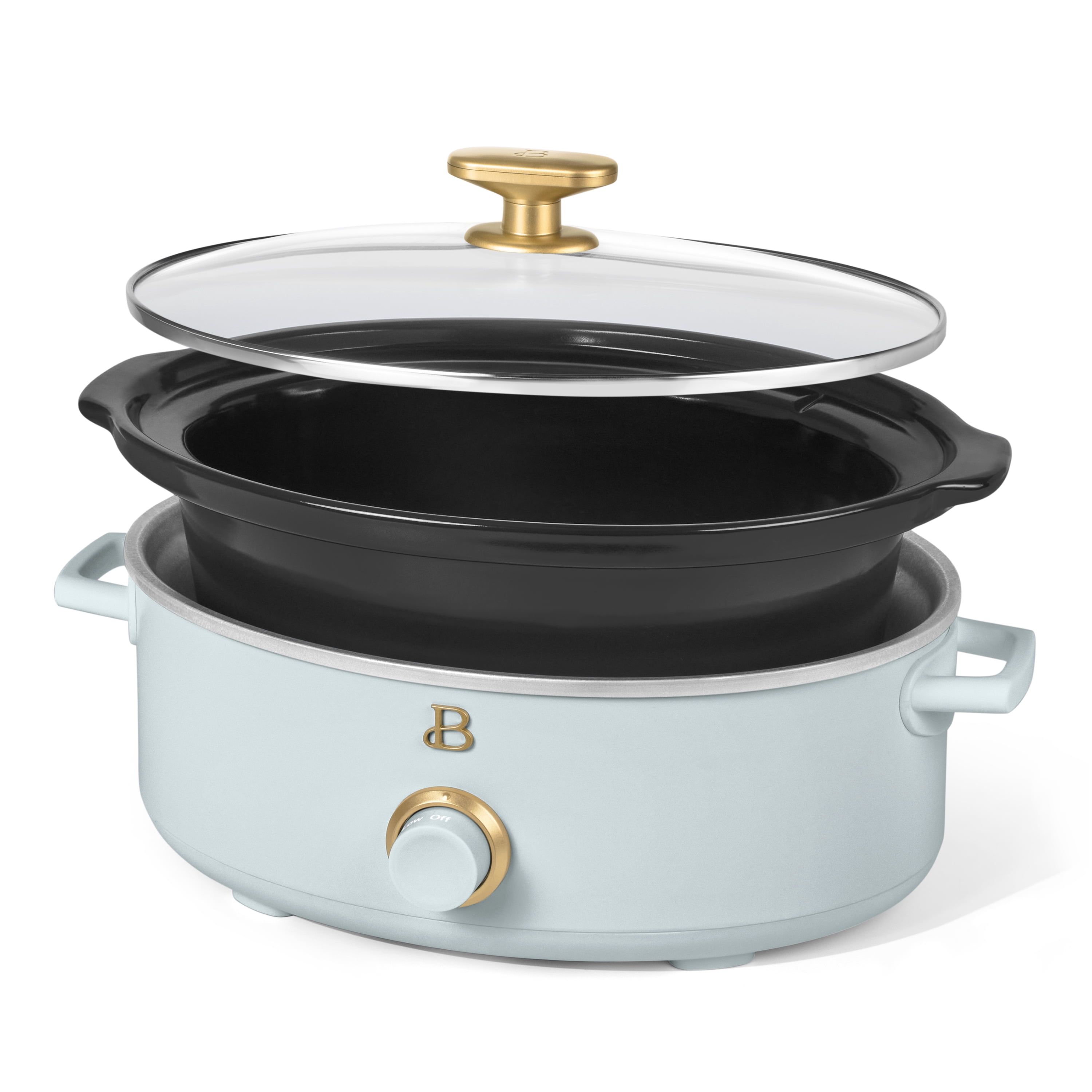 Beautiful 2.5 Qt Dip and Serve Manual Slow Cooker, Hydrangea by Drew Barrymore