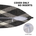 thumbnail image 5 of Multi-Size Linen Sofa Pillow Cover Invisible Zipper Open And Close Strong Use For Sofa Chair Garden Sofa Car Argyle Plaid Dimgray_40978_1 18"X18", 5 of 8