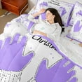 thumbnail image 4 of Castle Fairy Xmas Gloves 7 Pieces Bedding Comforter Set for Child,Winter Snowflakes Full Bedding Set Lightweight,Merry Christmas Fitted Sheet Flat Sheet,Microfiber Bedroom Decor, 4 of 8
