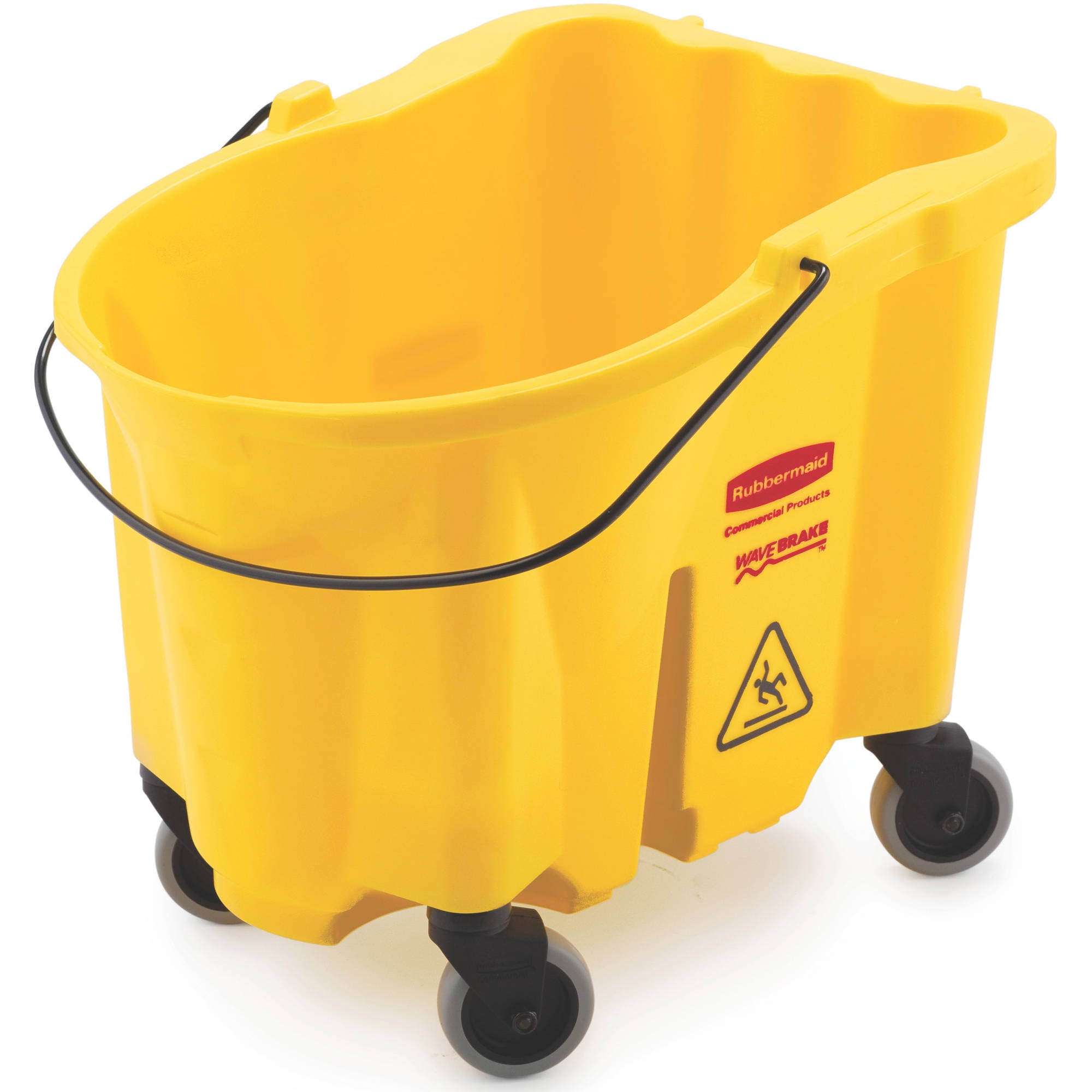 Rubbermaid Commercial WaveBrake Mop Bucket, 26 Quart, Yellow