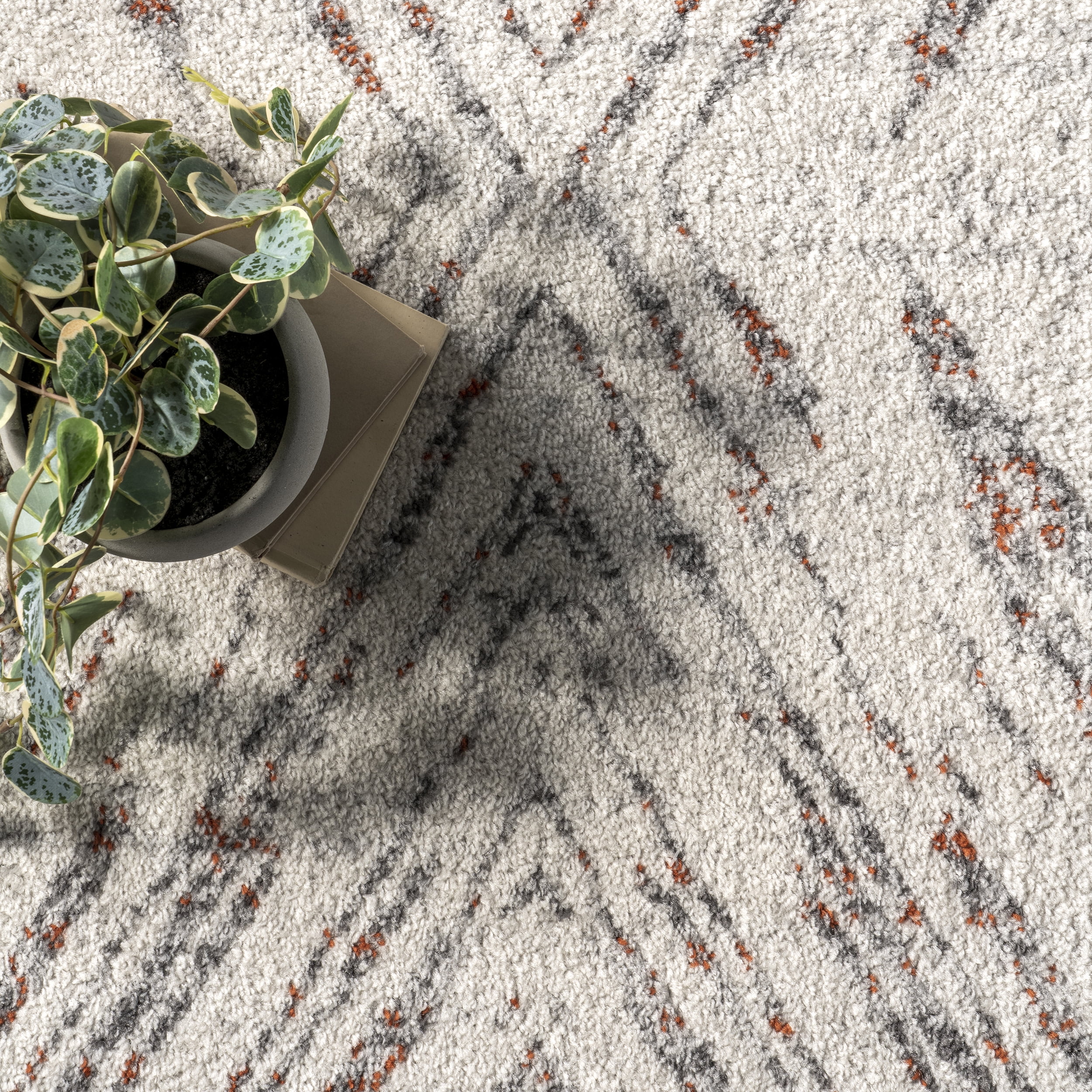 nuLOOM Annalisa Contemporary Cross Area Rug, 8' x 10', Light Gray