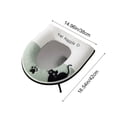thumbnail image 3 of Steadline Black Cat Themed Toilet Seat Cover,Adorable Plush Bathroom Accessory With Waterproof Backing,Hygienic Handle For Easy Installation And Removal,Cozy Home Decor Gift, 3 of 7