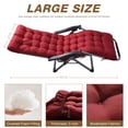 thumbnail image 5 of YEERSWAG 67x21x3 inch Outdoor Chaise Lounge Cushions, Non Slip Lounge Chaise Cushion High Back Indoor Rocking Chair Padded with Ties, Red, 5 of 8