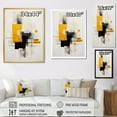 thumbnail image 4 of Designart "Purity of Form Grey Yellow Minimalism I" Abstract Collages Floater Framed Canvas Wall Art, 4 of 7