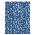 thumbnail image 7 of Nautical Coastal Bathroom Shower Curtains with 12 Hooks Polyester Waterproof Shower Curtain for Stalls and Bathtubs Sea Shells Conch Starfish Minimalist Blue Decorative Bathroom Curtain 36x78 Inches, 7 of 7