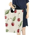 thumbnail image 4 of Yayeee Freestanding Laundry Hamper with Handle Collapsible Large Storage Basket for Clothes, Beige Cherry, 4 of 7