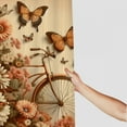 thumbnail image 3 of Shangniulu Shower Curtain, with Tender Clouds Butterflies Flowers and , Cloth Fabric Bathroom Decor Set with Hooks, 3 of 6