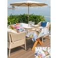 thumbnail image 4 of Outdoor Tablecloth with Umbrella Hole and Zipper, Bunny Easter Rectangle Table Cloth 52x70 Inch Waterproof Tablecloth, Spring Floral Blue Eucalyptus Leaves Wooden Picnic Table Cover for Patio Camping, 4 of 7