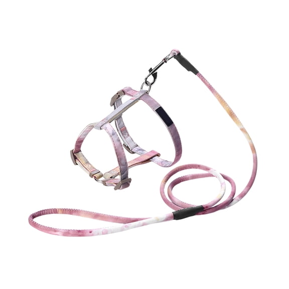 Kraoden H-Shaped Pet Chest Harness for Cats, Adjustable Anti-Breakaway Leash for Safe Outdoor Walking, Durable Nylon with Sturdy Metal Hardware and Stylish Design