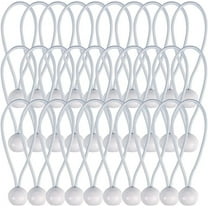 30 Pcs White Ball Bungees, 4 inch Heavy Duty Tarp Bungee Cords, Weather Resistant Tie Down Strap for Camping, Tents, Cargo, Wire and Hoses