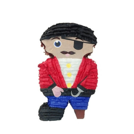 Pirate Captain Pinata, Red, White, & Blue, 13in x 21in