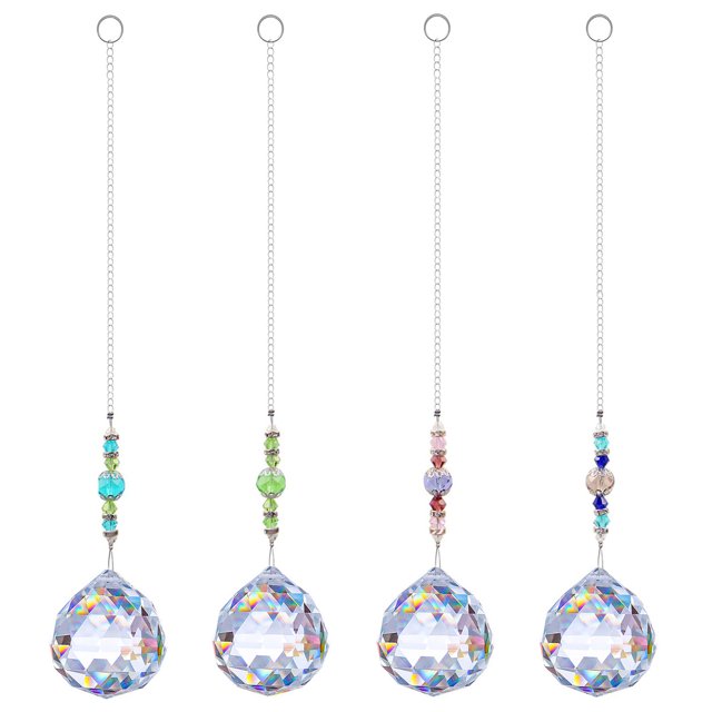 Wdftyju Adornos colgantes - 4 piezas Colgantes de cristal Arco iris Crear adornos de cadena Wdftyju 6xp4xs5fv0tr0yg5D01