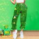 thumbnail image 2 of Pantalones de chándal Gibobby con estampado informal para mujer Verde L, 2 of 4