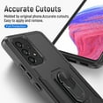 thumbnail image 4 of Xhy Samsung Galaxy A53 5G Case with Privacy Screen Protector Military Grade Shockproof Cover Ring Holder Kickstand Support Magnetic Car Mount Dual Layer Protective Phone Case (Black), 4 of 9