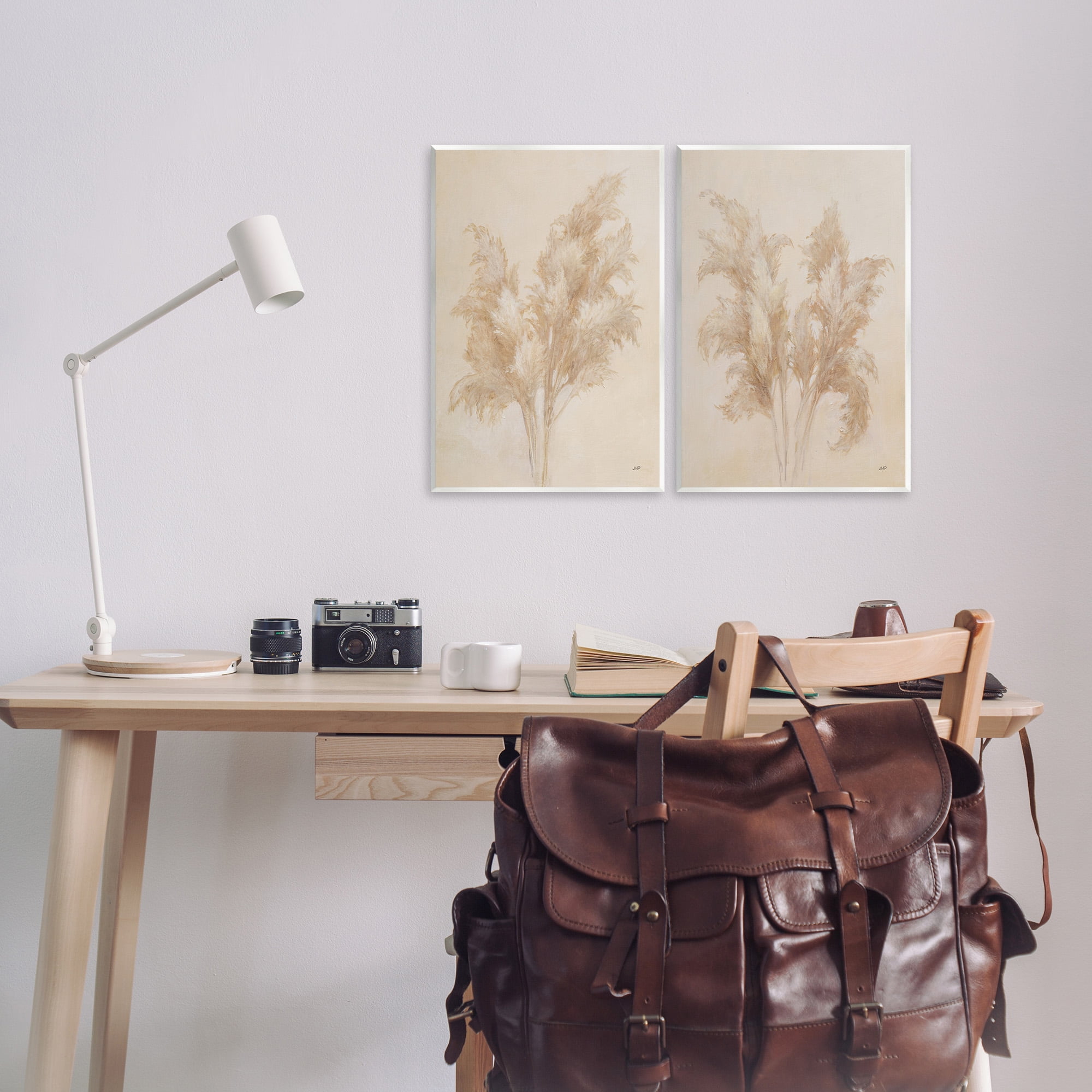 Stupell Industries Rural Reeds Studies Botanical & Floral Drawing Unframed Art Print Wall Art, 13 x 19, Set of 2