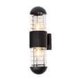 thumbnail image 1 of Aplique pared exterior, IP44, color negro, 10W, E27, 2 luces, 1 of 5