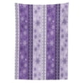 thumbnail image 3 of Ambesonne Ethnic Tablecloth Rectangular Table Cover, Christmas Snowflake Noel, 60"x90", Lavender Violet White, 3 of 4