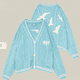thumbnail image 3 of Cárdigan de punto con estampado de estrellas vintage para mujer, suéter Swift, abrigo de manga larga con botones, cárdigan Y2K de gran tamaño para mujer, 3 of 5
