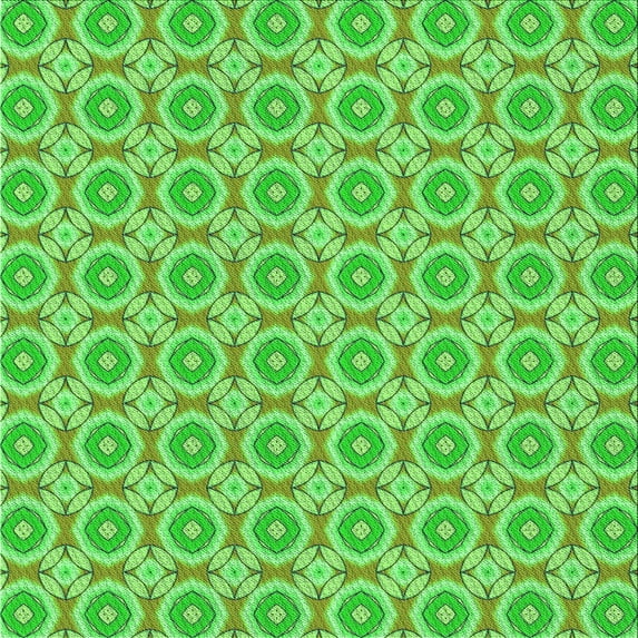 Ahgly Company Indoor Square Patterned Emerald Green Area Rugs, 8' Square