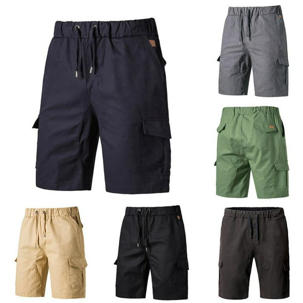 Men's Shorts Casual Classic Fit Drawstring Summer Beach Shorts with ...