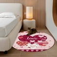 thumbnail image 2 of Round Rugs 3.3Ft, Light Pink Valentines Day Round Area Rug Washable Indoor Throw Carpet, Love Hearts Romantic Farmhouse Soft Non Slip Circle Rug for Laundry Room Patio Home Decor Aesthetic, 2 of 8