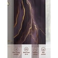 thumbnail image 6 of Abstract Marble Texture Sheer Curtains 63 Inches Long 2 Panels Purple Gold Modern Art Light Filtering Semi Sheer Window Curtains Drapes for Bedroom Living Room 52"x63", 6 of 7